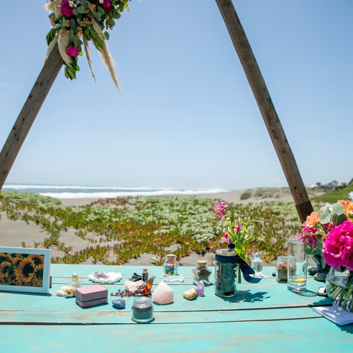Ceremonia en Playa Lobos, Pichilemu